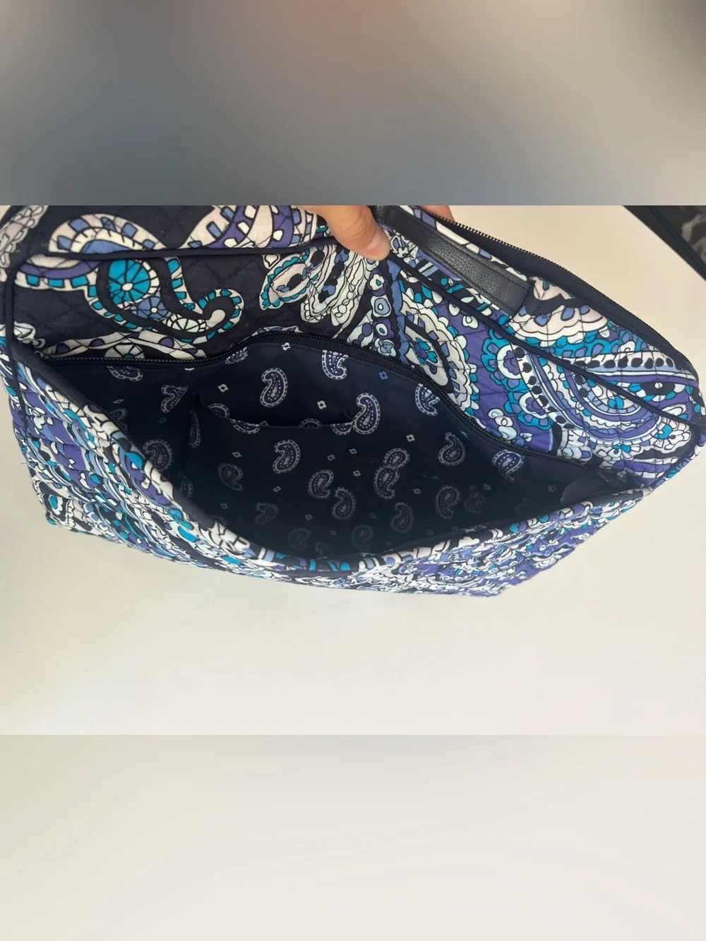 Vera Bradley Deep Night Paisley Quilted Laptop Case Bag Cover NWOT